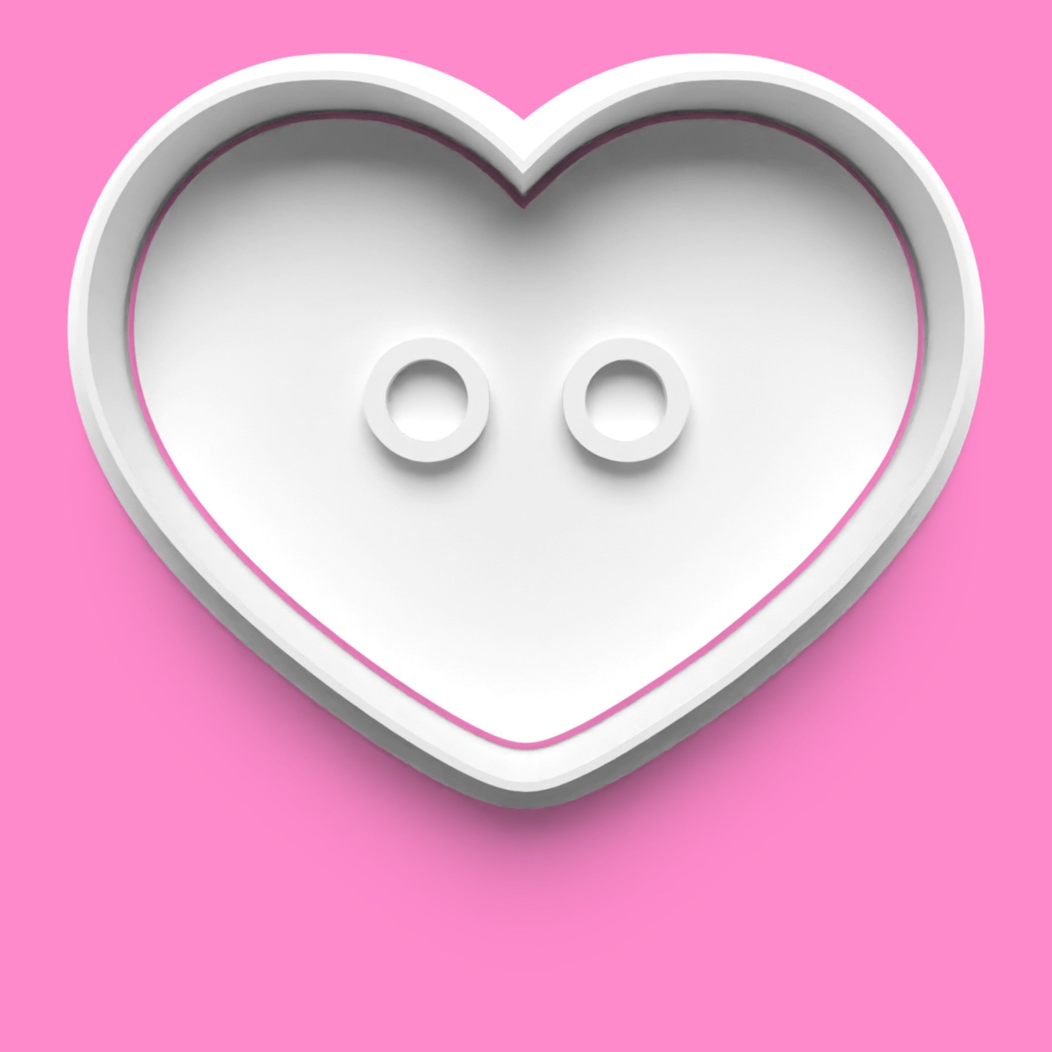 Cute Novelty Sewing Buttons Cookie Cutter & Stamp Set | Round, Heart, Square & Flower Button Designs | 7cm - 10cm