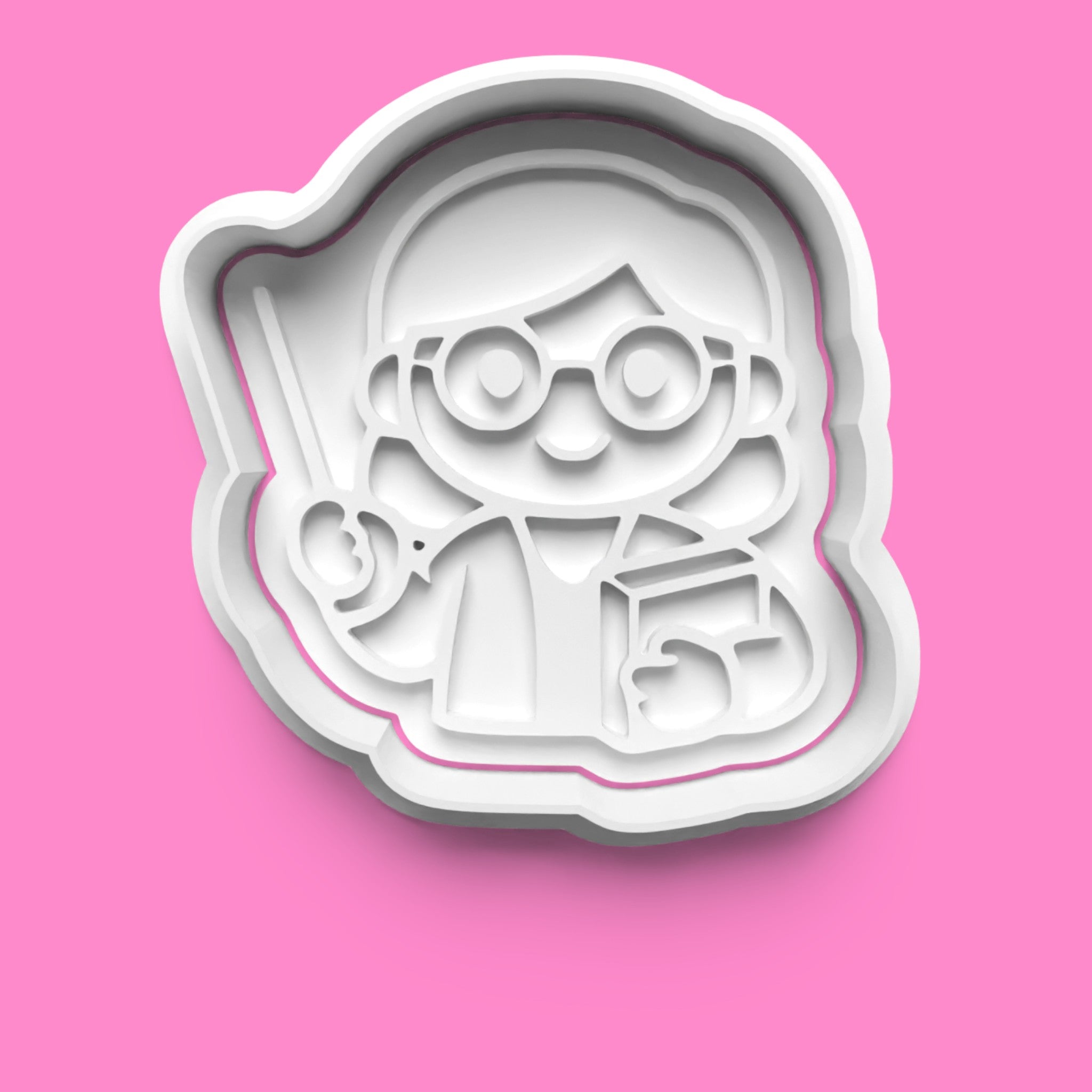 School & Teacher Appreciation Cookie Cutter & Stamp Set | Wise Owl, Blackboard, Apple on Books & Cute Teacher Designs | 7cm - 10cm