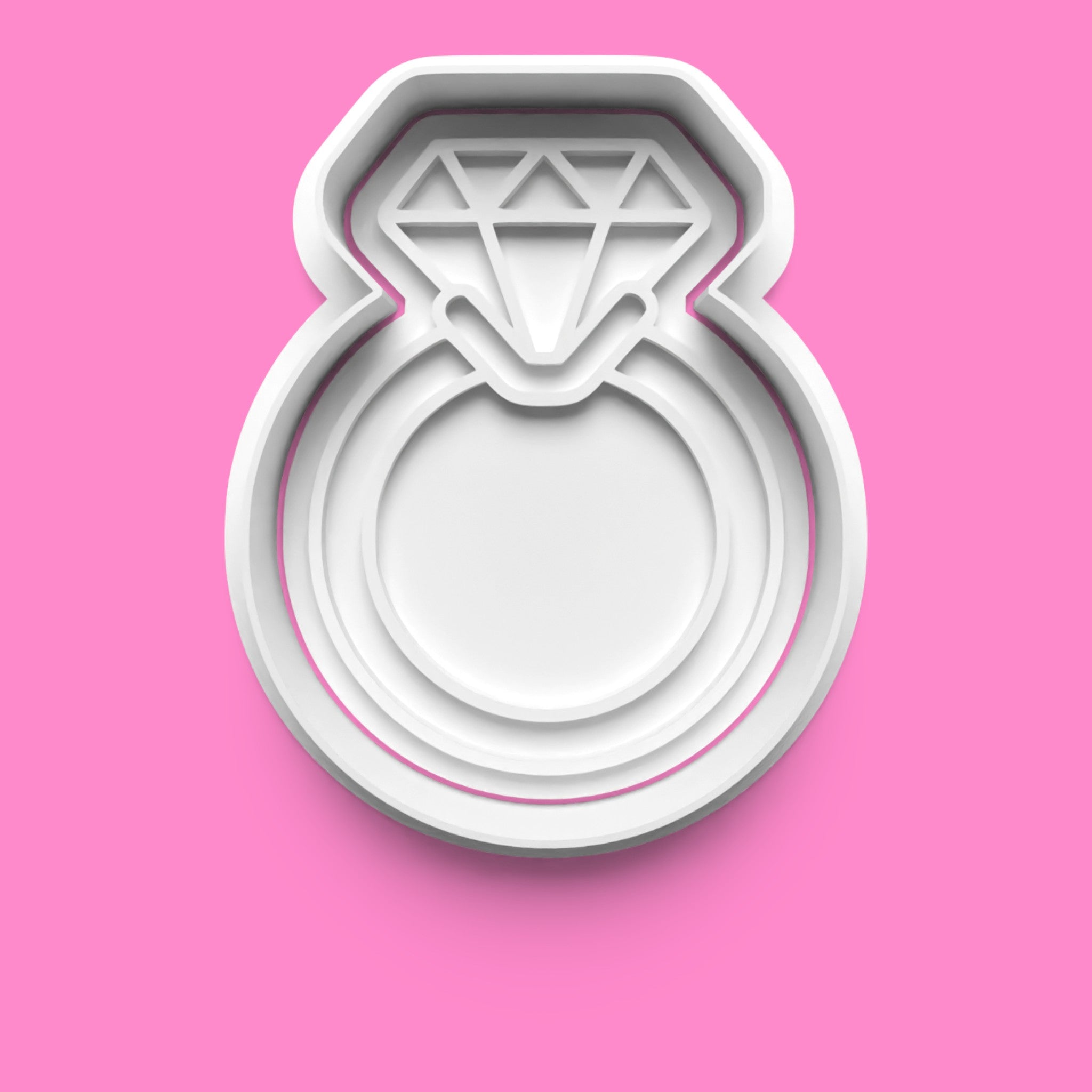 Glamour Jewelry Cookie Cutter & Stamp Set | Diamond Ring, Heart Necklace & Elegant Earrings Designs | 7cm - 10cm