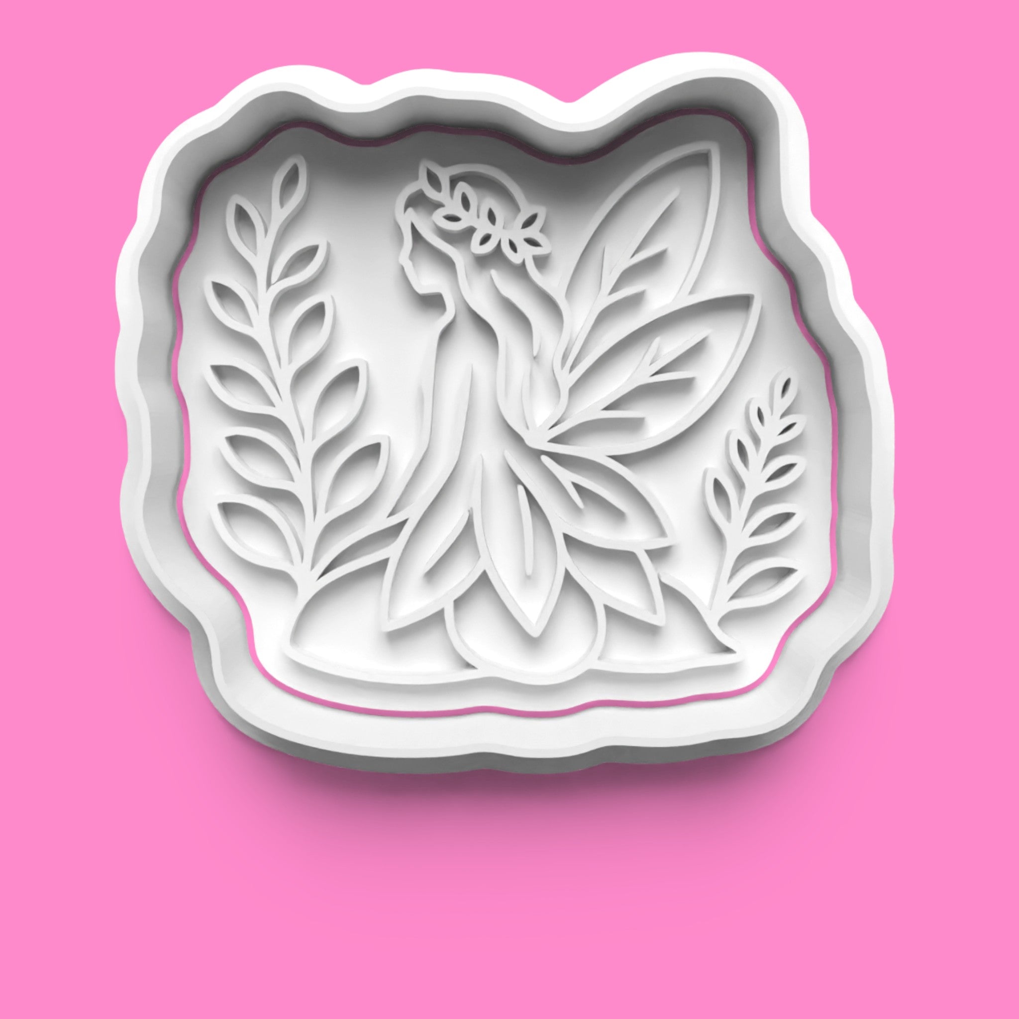 Fairy Cookie Cutter & Embosser Set – Botanical Woodland Fairy Set of 4 (3 Sizes)