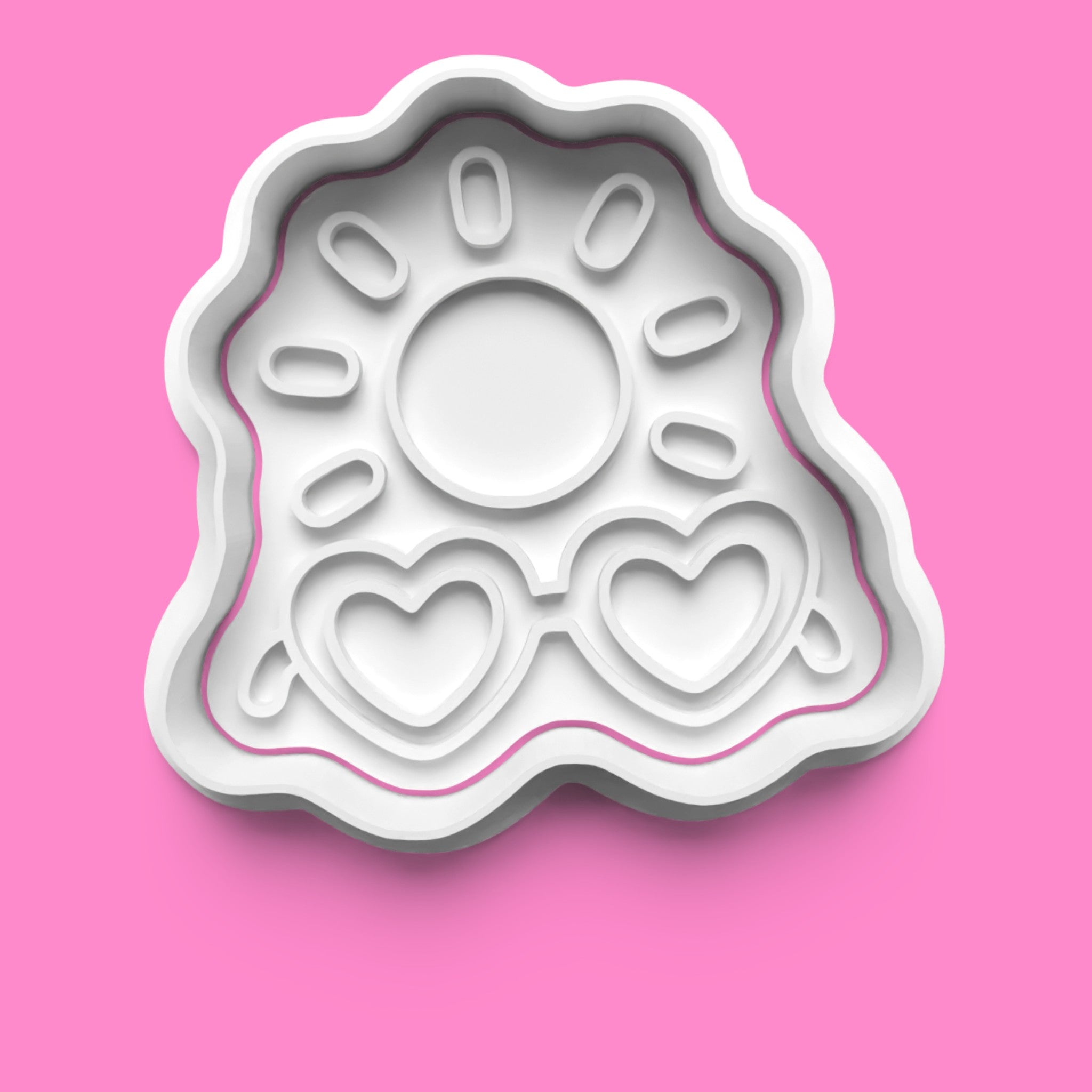 Summer Vibes Cookie Cutter & Embosser Set – Retro Beach Camper Set of 4 (3 Sizes)