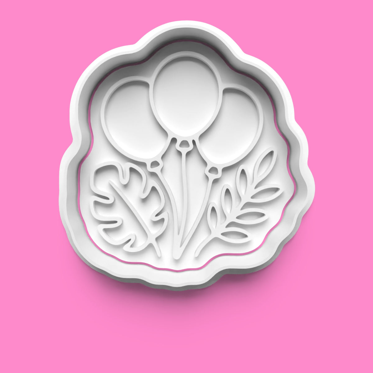Birthday Cookie Cutter & Embosser Set of 4 | Lion, Cake, Balloons & Crown