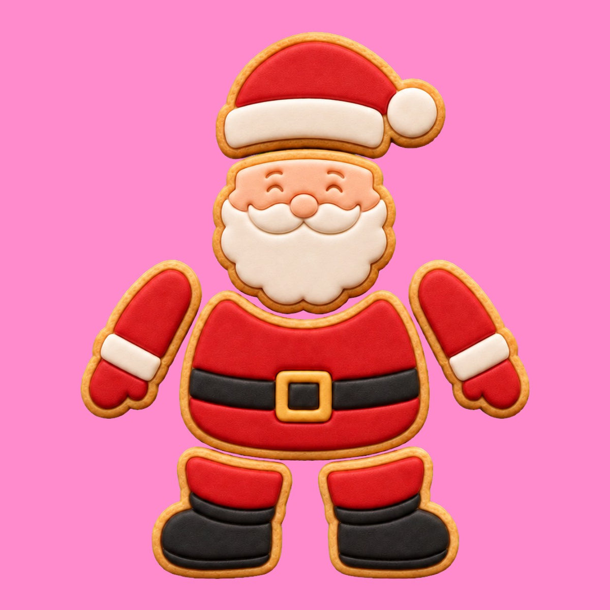 Santa Claus Cookie Cutter Set – Christmas Santa Face, Hat, Body, Arms & Boots