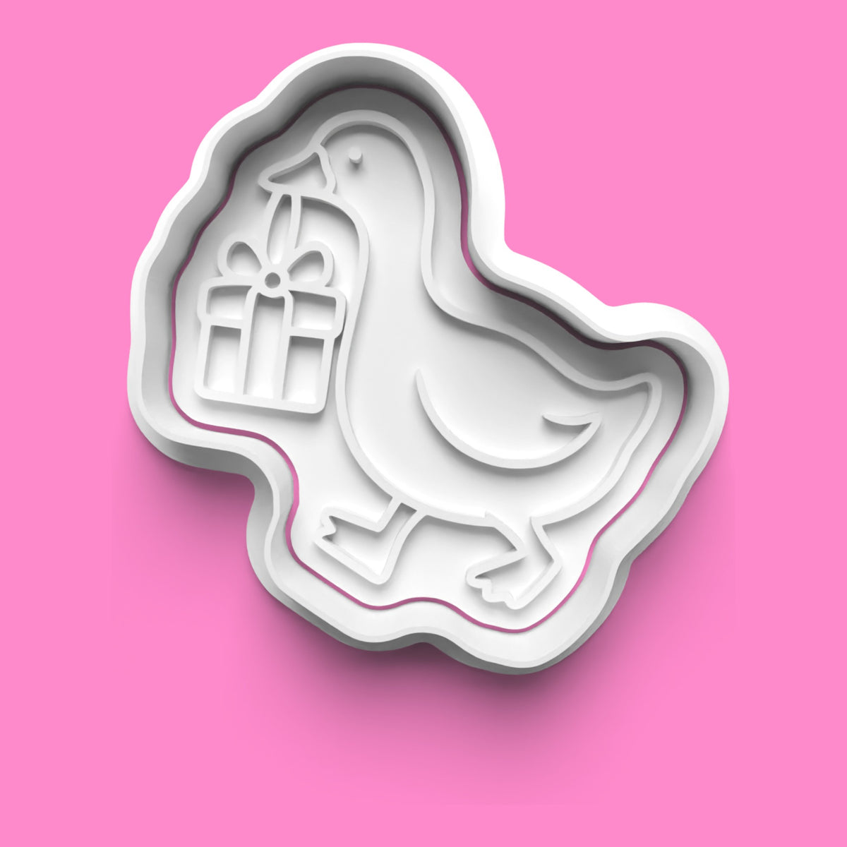 Merry Goosemas Christmas Goose Cookie Cutter & Embosser Set