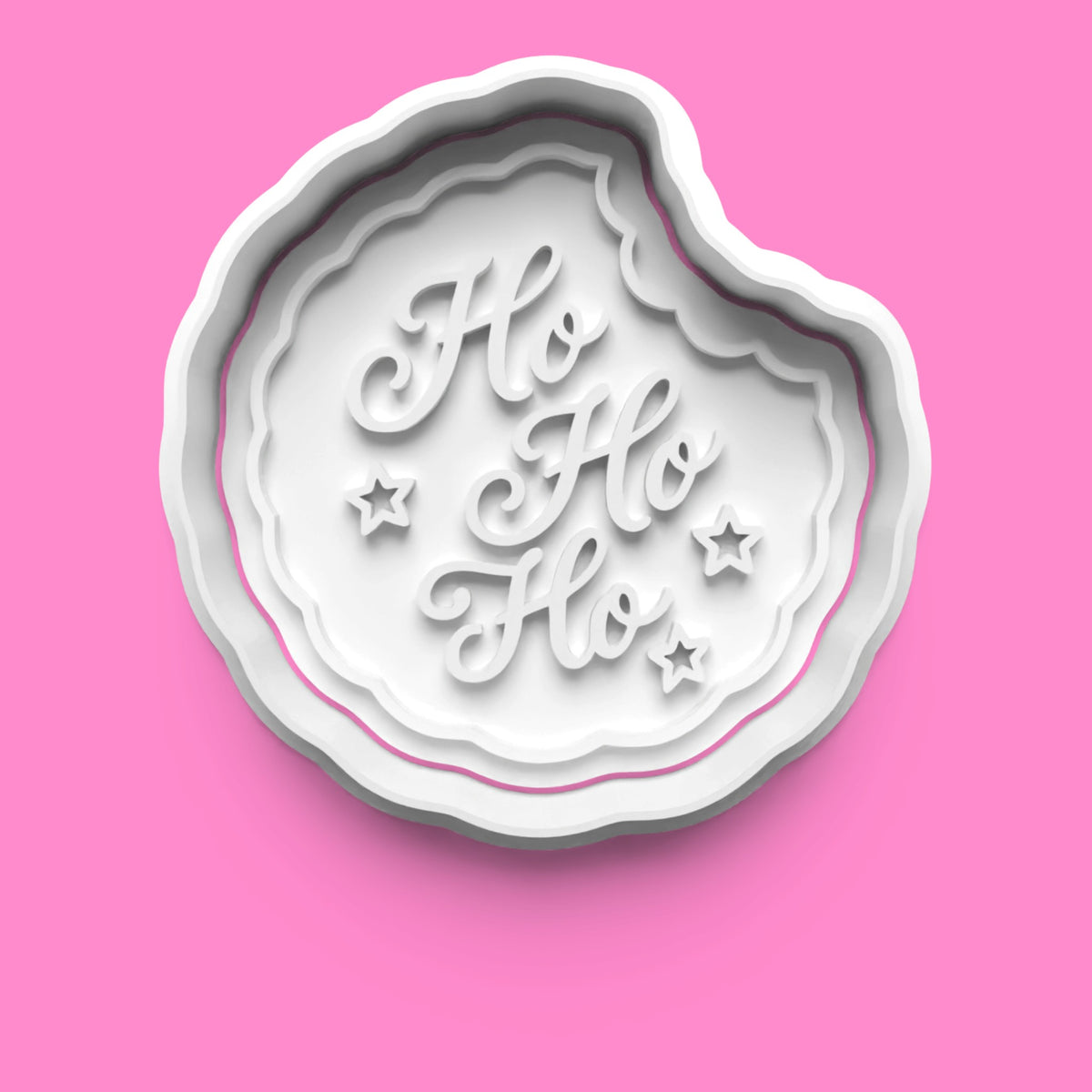 Christmas Cookie Stamp Cutters Set – Santa's Treat, Ho Ho Ho & Merry & Bright.
