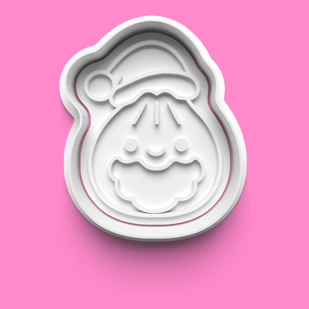 Cute Christmas Faces Cookie Cutter & Embosser Set – 4 Designs.