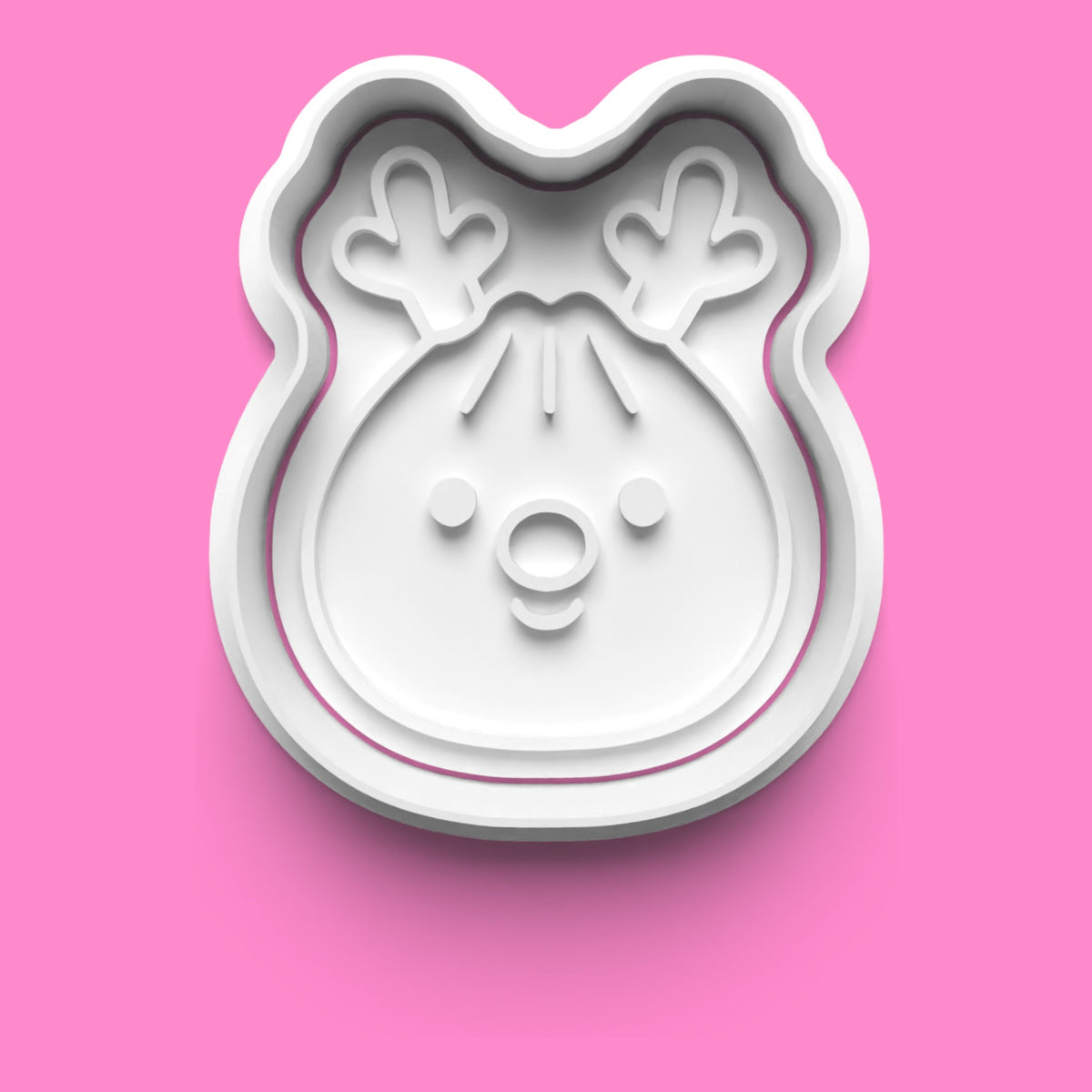 Cute Christmas Faces Cookie Cutter & Embosser Set – 4 Designs.