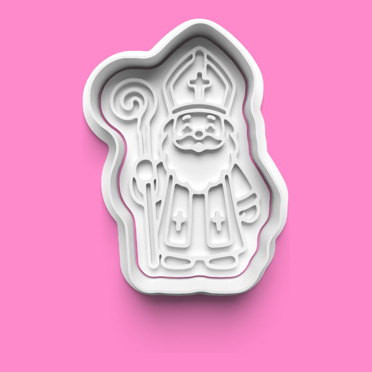 St Nicholas Christmas Cookie Cutter & Embosser Set of 4.