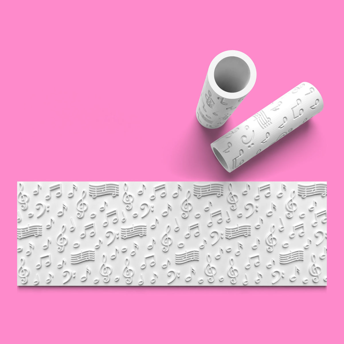 Music Notes Textured Roller – Emboss & Outboss | 100mm.