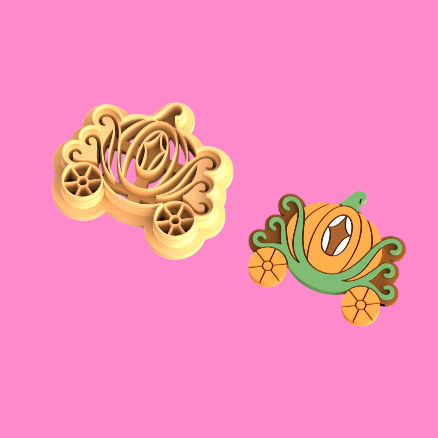 Pumpkin Carriage Clay Cutter – Fairytale Magic for Your Clay Creations