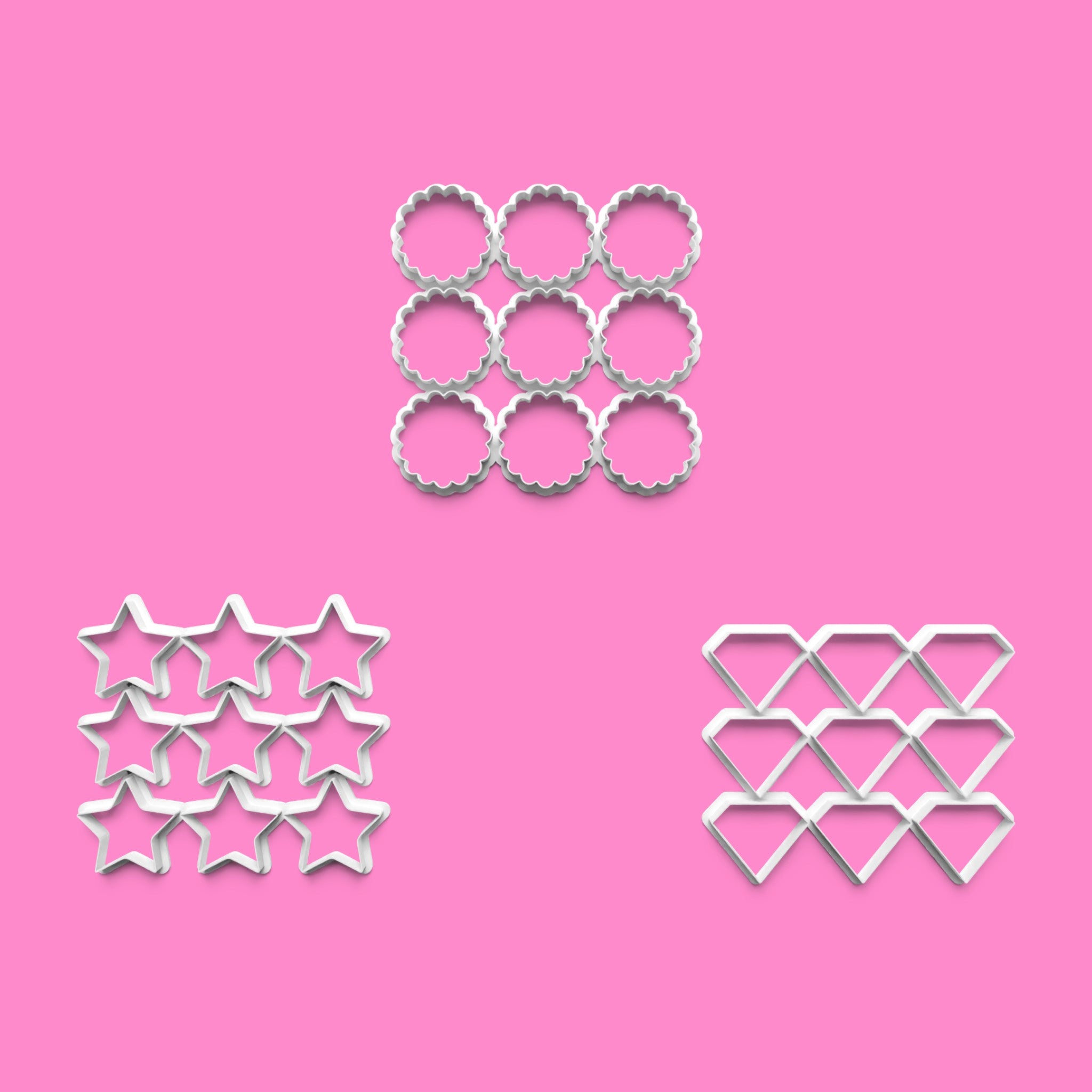 Mini Shape Multicutter Set – Available in 2cm to 6cm Sizes 🎉