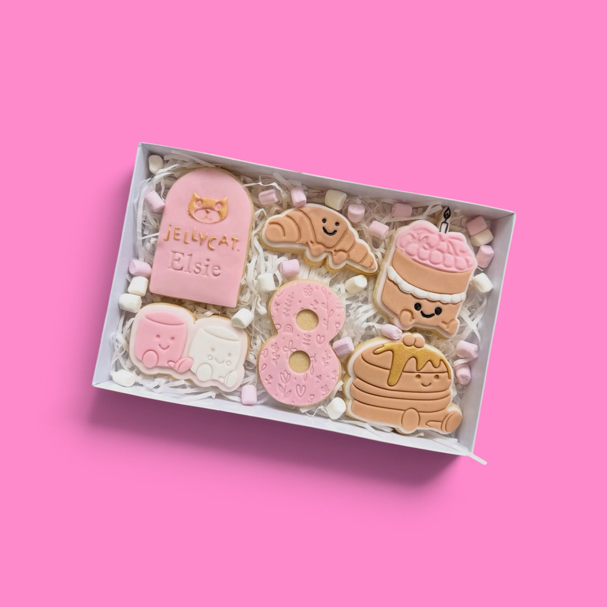Kawaii Jellycat Inspired Birthday Cake Cookie Cutter & Stamp | Cute Celebration Cake Design