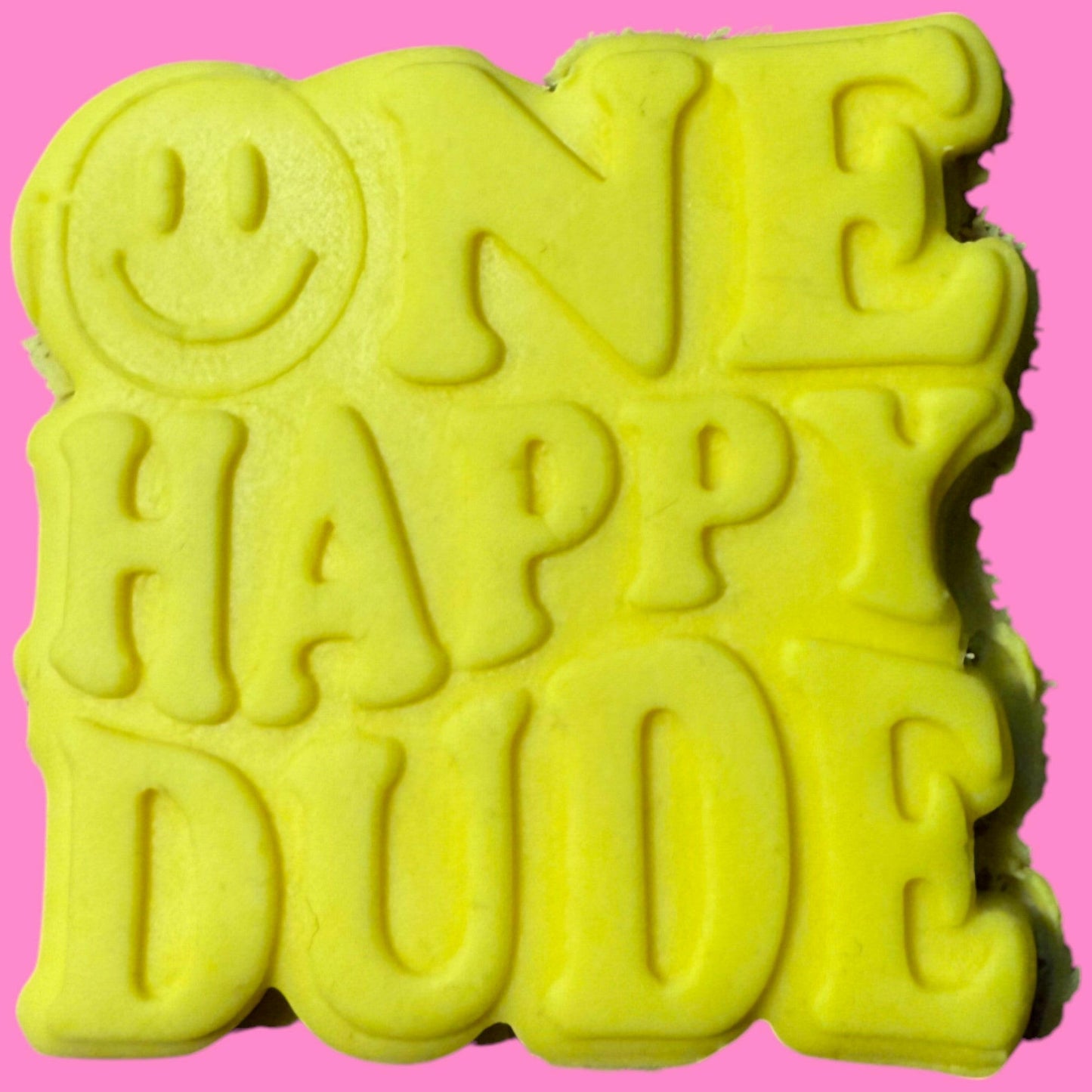 "One Happy Dude" Cookie Cutter & Stamp | Smiley Face Birthday Design | PLA.
