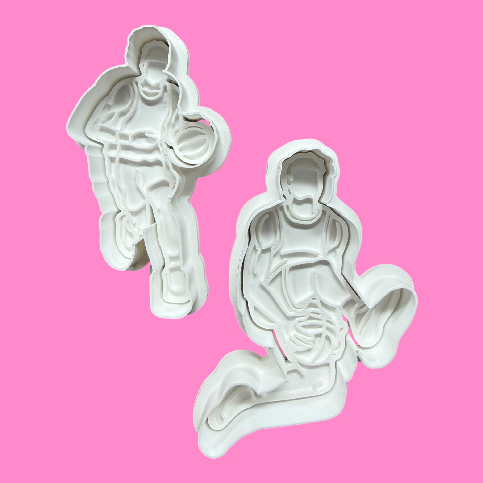 Basketball Player Action Cookie Cutter Set | Slam Dunk & Dribble Designs