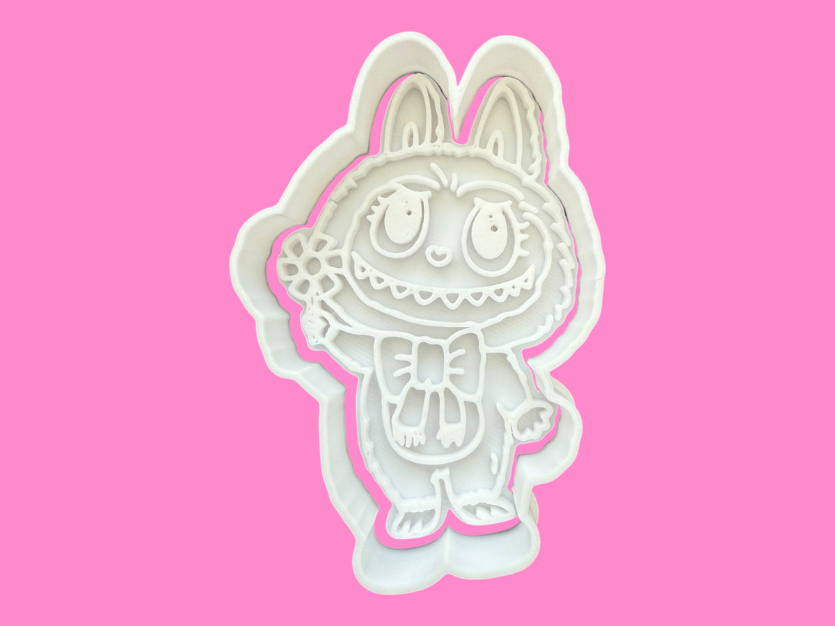 Inspired by Labubu Cookie Cutter & Embosser Stamp Set – Set of 6 Mischievous Character Design Set-2
