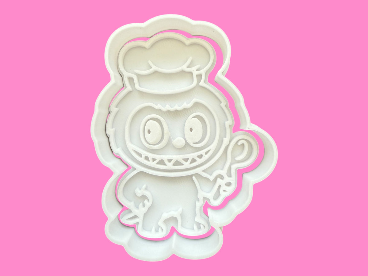 Inspired by Labubu Cookie Cutter & Embosser Stamp Set – Set of 6 Mischievous Character Design Set-2