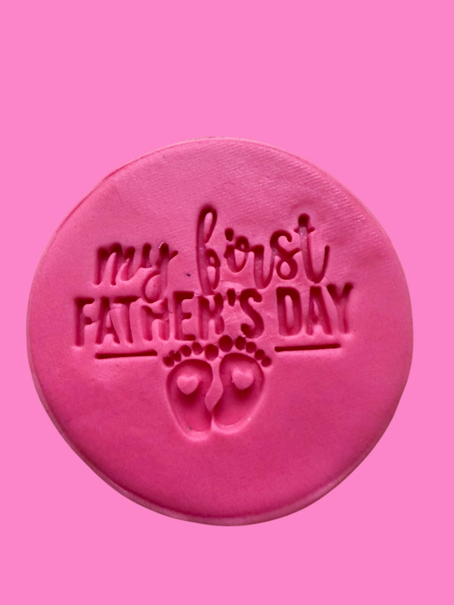 First Father’s Day Cookie Cutter & Stamp | Baby Feet Design | PLA