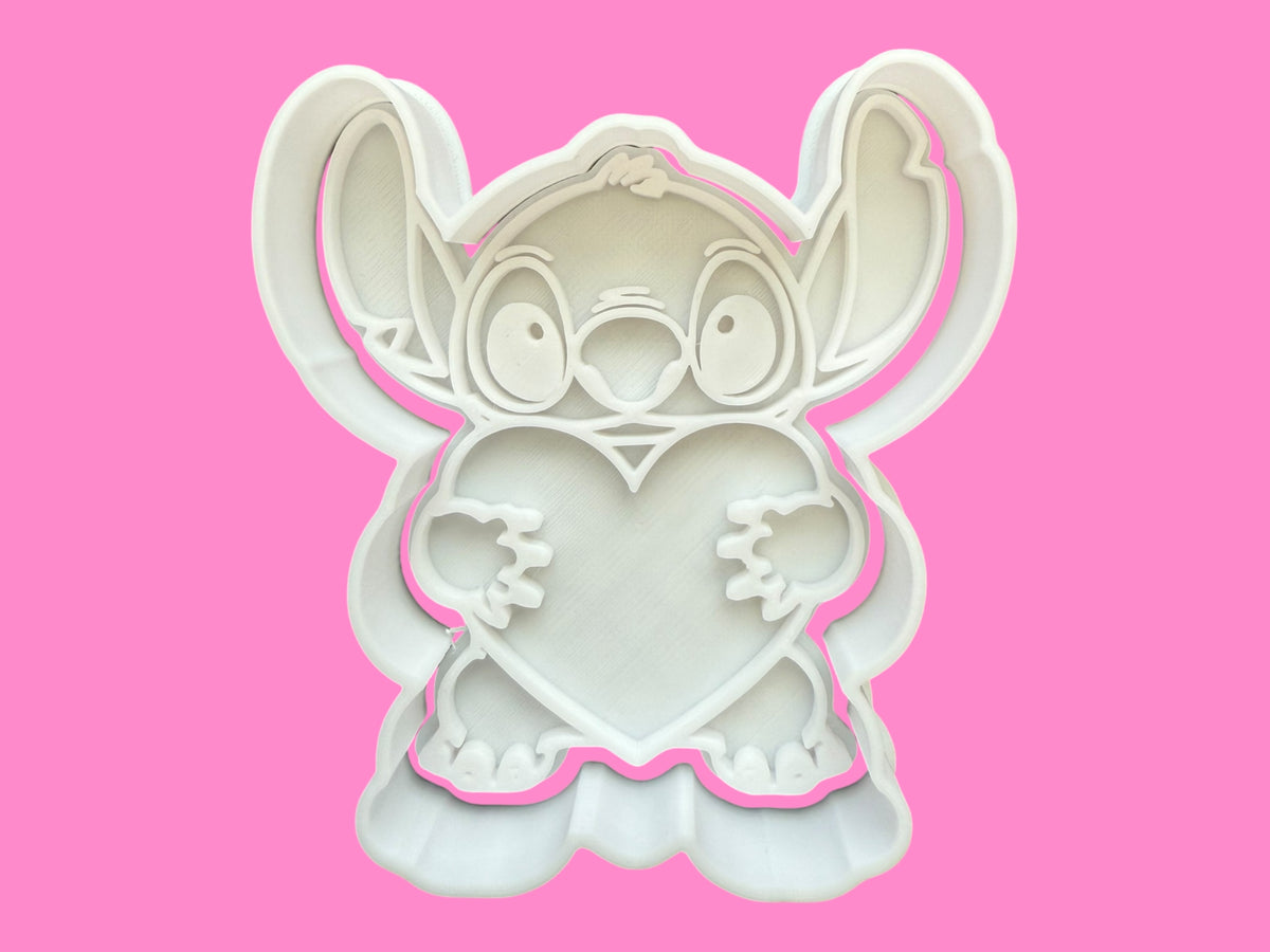 Lilo & Stitch Cookie Cutter & Embosser Stamp Set – Set of 6 Ohana-Inspired Designs Set-4