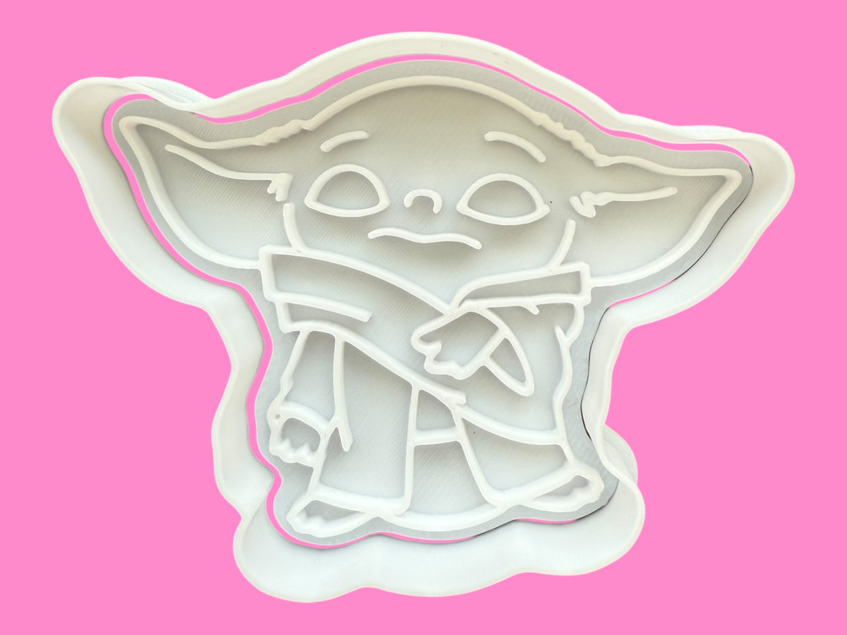 Baby Star Wars Characters – 11-Piece Cookie Cutter & Embosser Stamp Set (7–8cm)