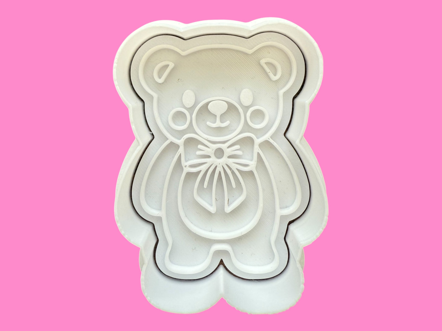 Bear with Bow & Baby Shoes Cookie Cutter & Embosser Stamp Set – Baby Shower & Keepsake Collection