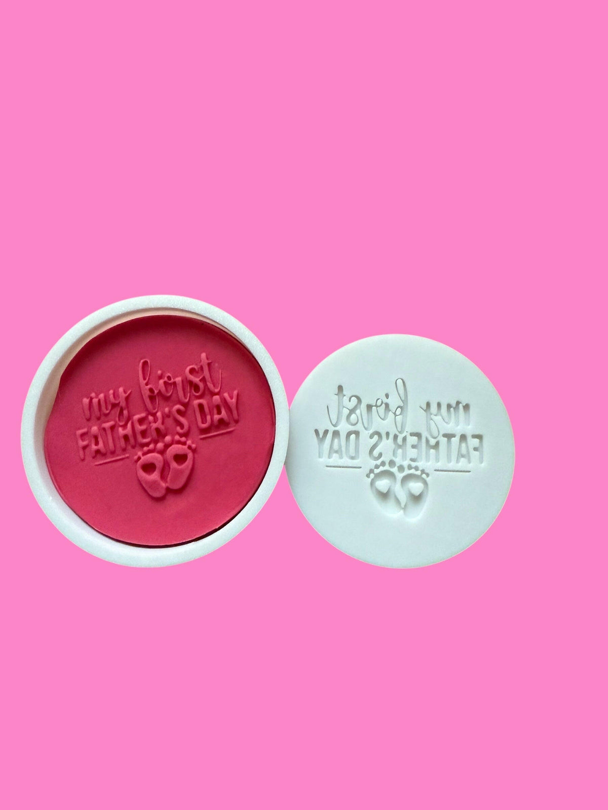 First Father’s Day Cookie Cutter & Stamp | Baby Feet Design | PLA