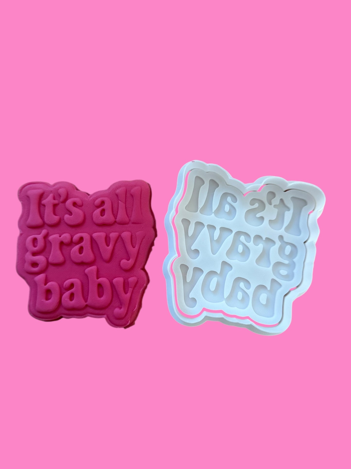 “It’s All Gravy Baby” Outboss Cookie Cutter & Stamp – Fun & Saucy Baking Design