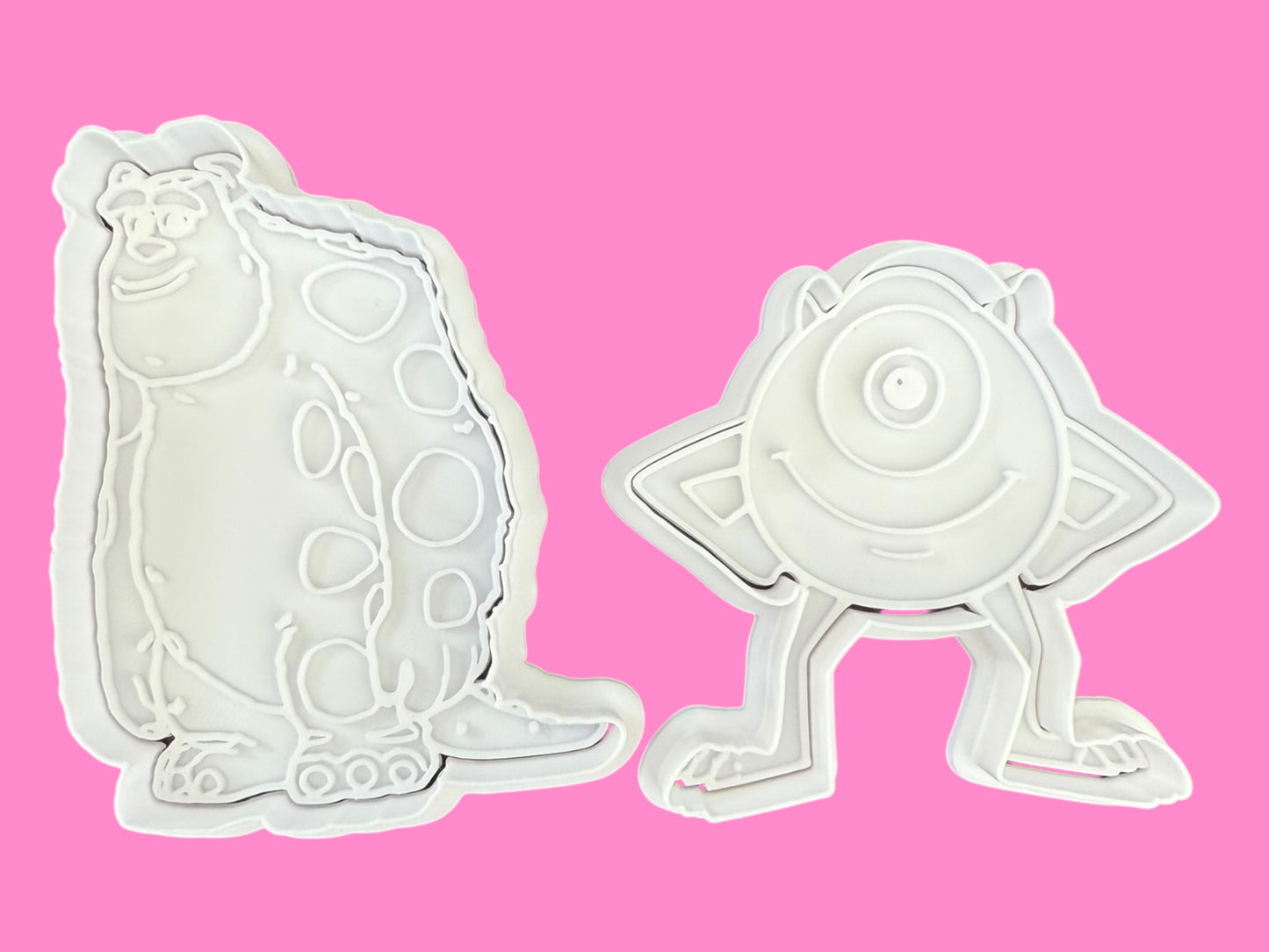 Monsters Cookie Cutter Set – Mike & Sulley Duo (8.5-9cm)