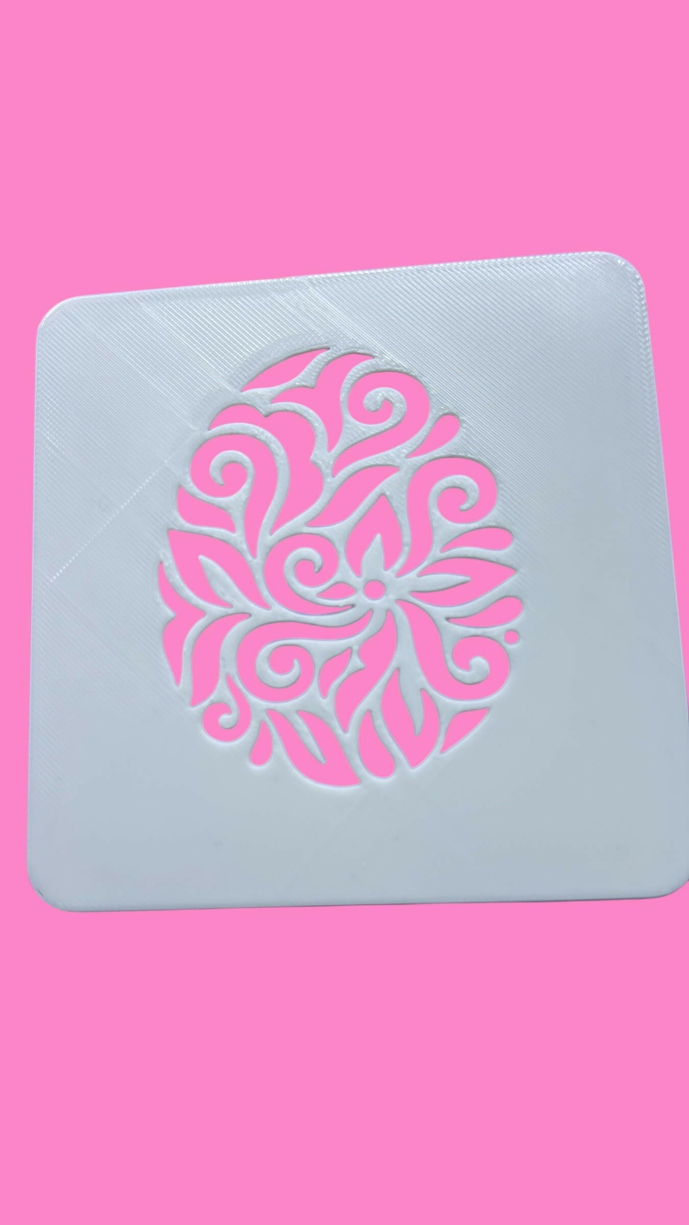 Easter Egg Flower Pattern Stencil – Easter Cookie & Cake Decorating Sheet"