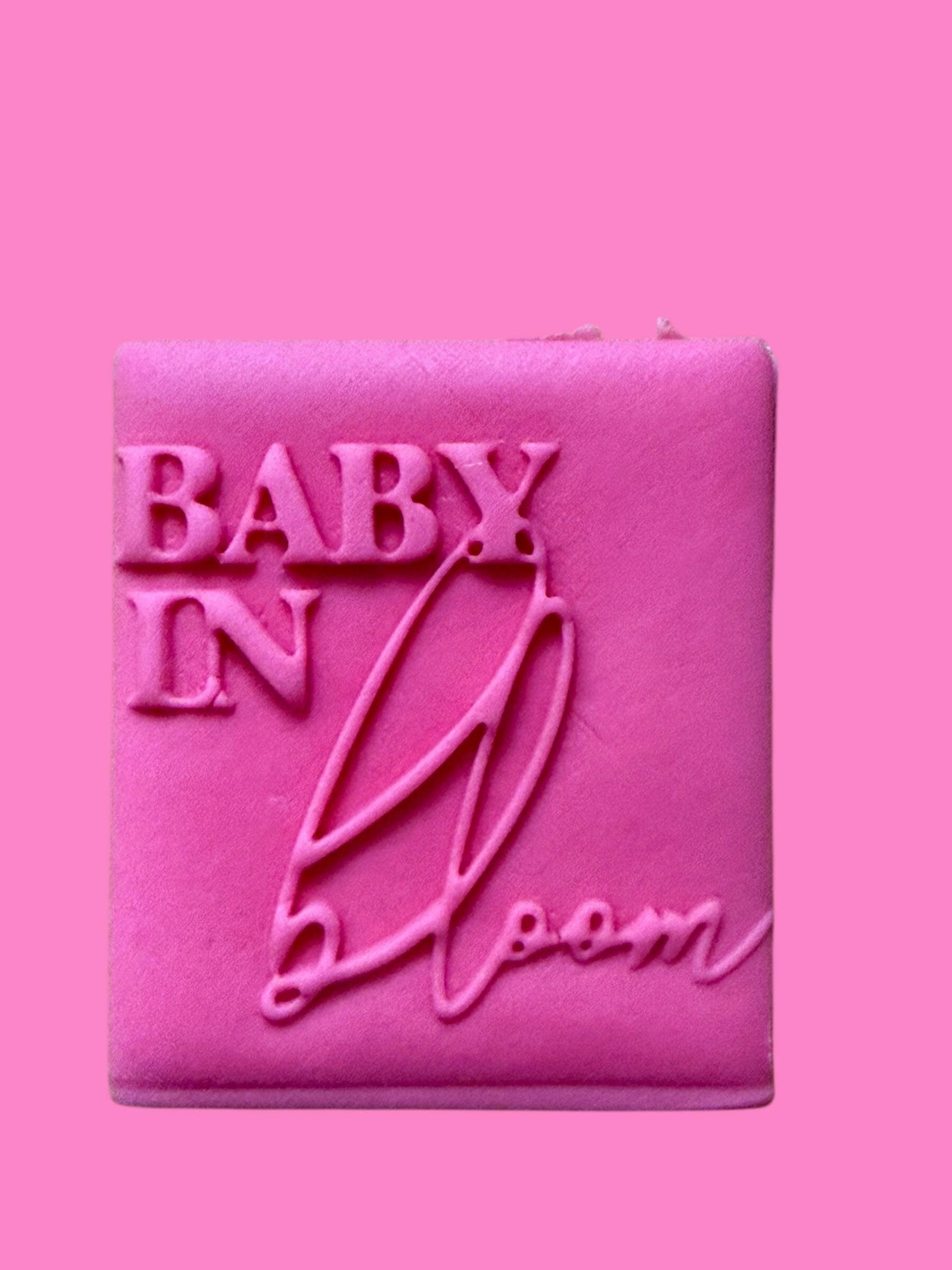 Baby in Bloom Square Cookie Cutter & Font Stamp – Emboss & Outboss Options