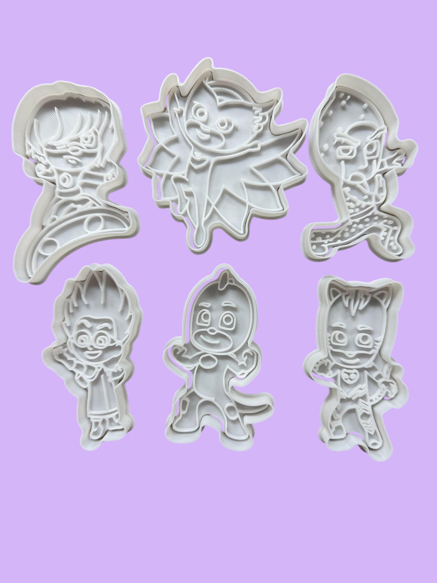 Superhero Mask Cookie Cutter Set (6 pcs) | Inspired by Kids' Favorite Heroes | PLA.