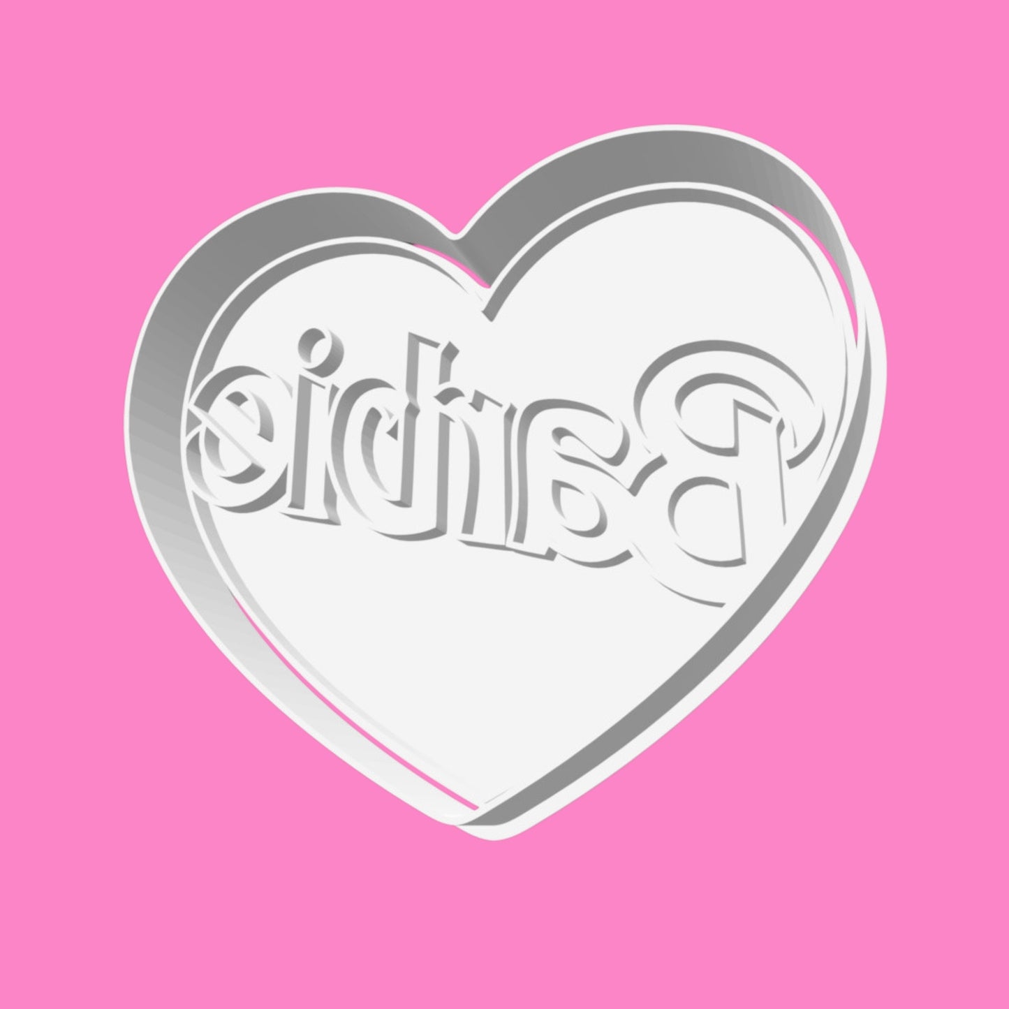 Barbie Heart Cookie Cutter & Embosser – Barbie Font Stamp