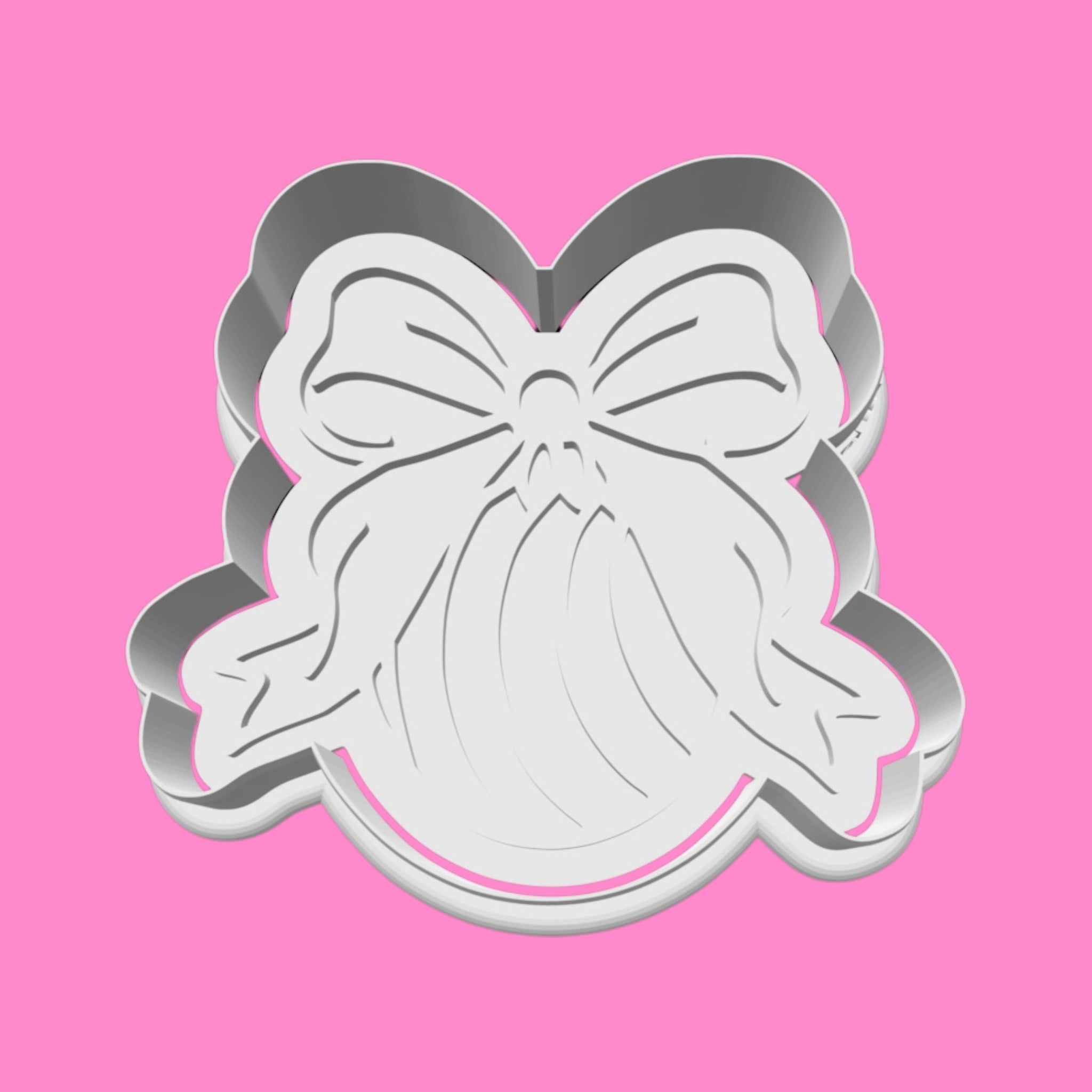 Christmas Bauble with Bow Cookie Cutter - Festive Holiday Ornament Design