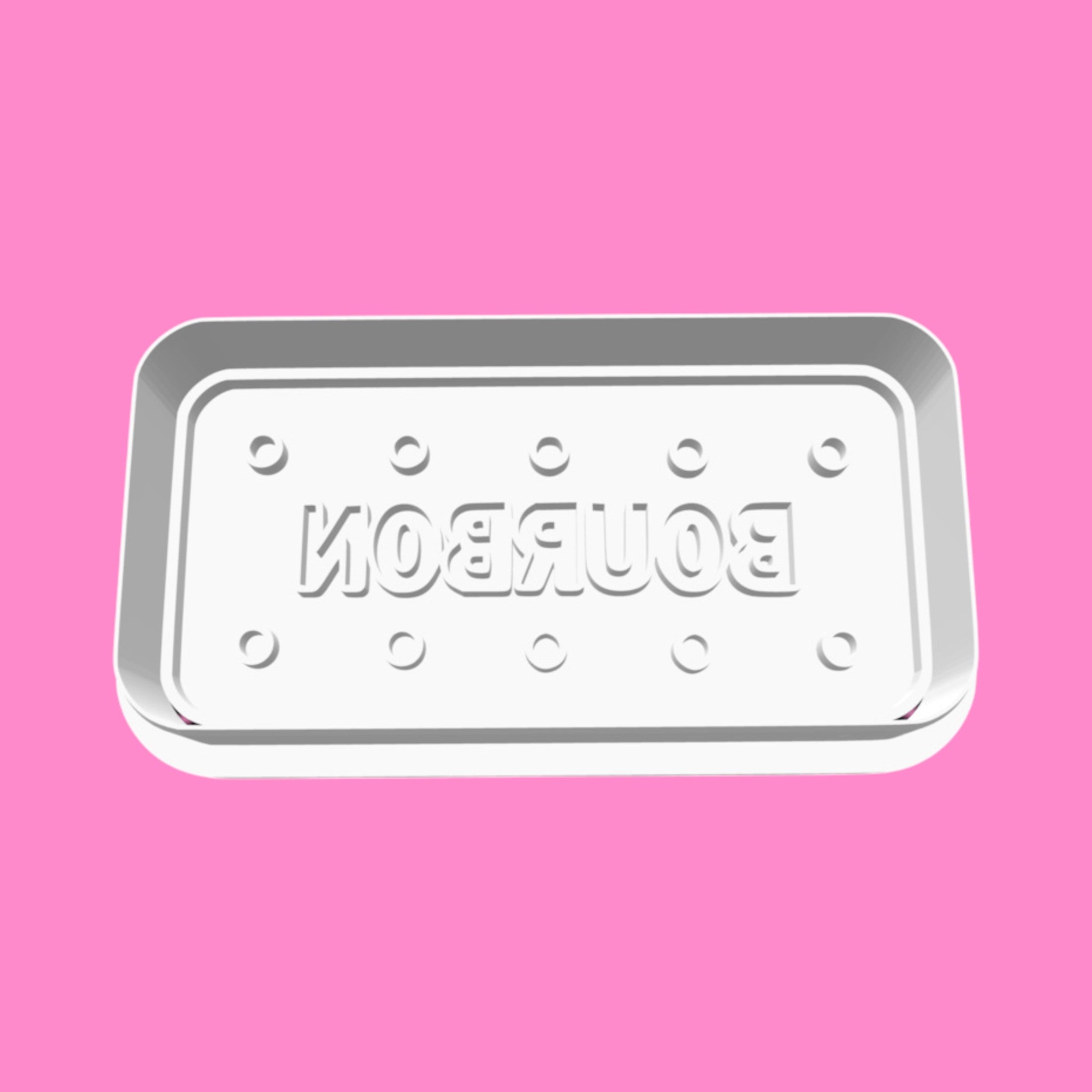 Bourbon Biscuit Cookie Cutter - Traditional British Tea Treat Design