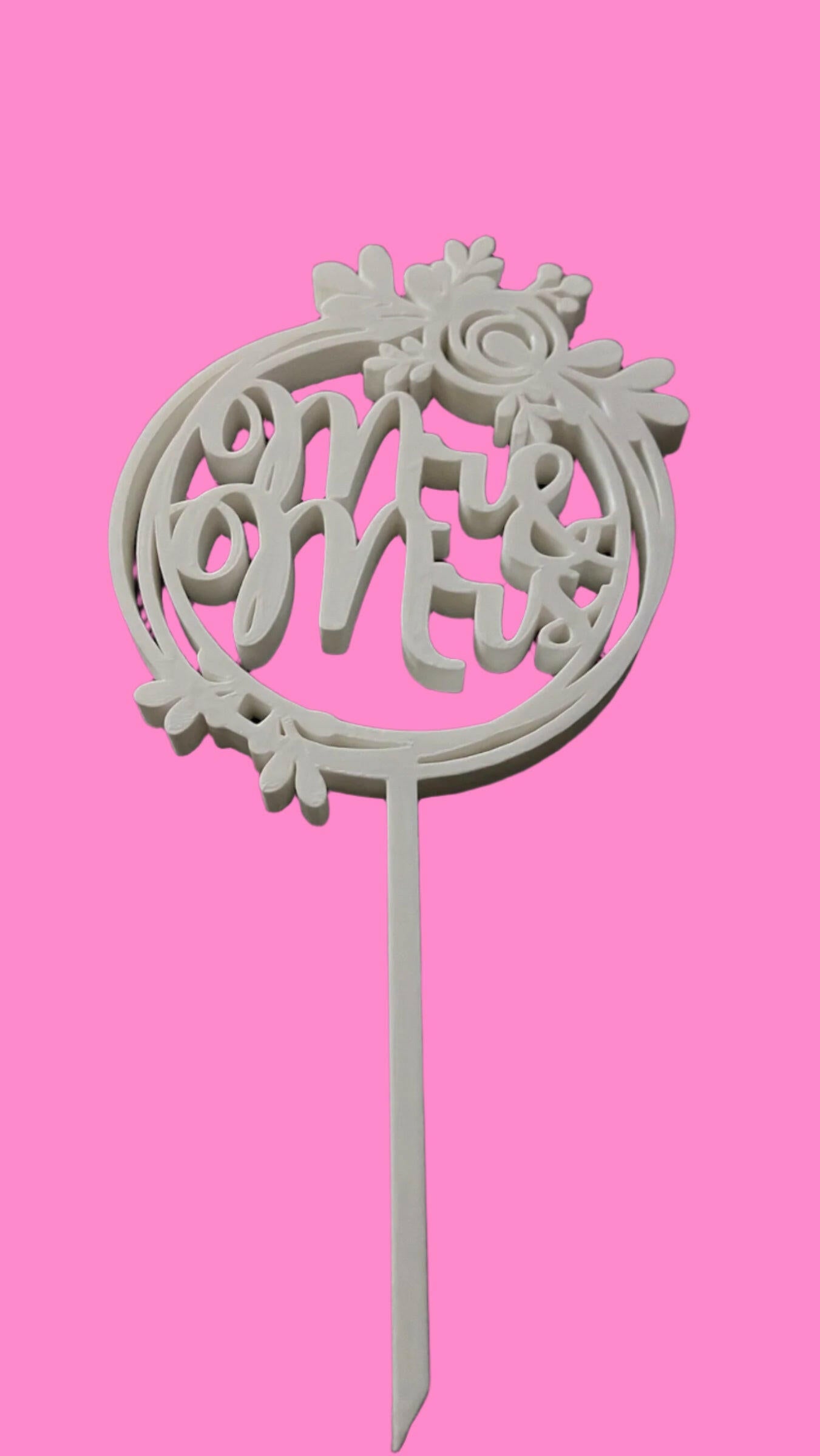 Mr and Mrs Wedding Cake Topper.