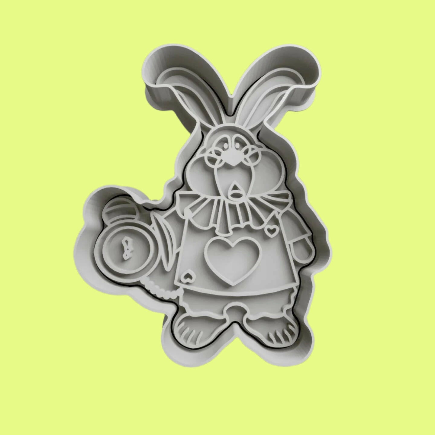 Alice in Wonderland Cookie Cutter and Embosser Set – Alice, Mad Hatter, White Rabbit Designs.