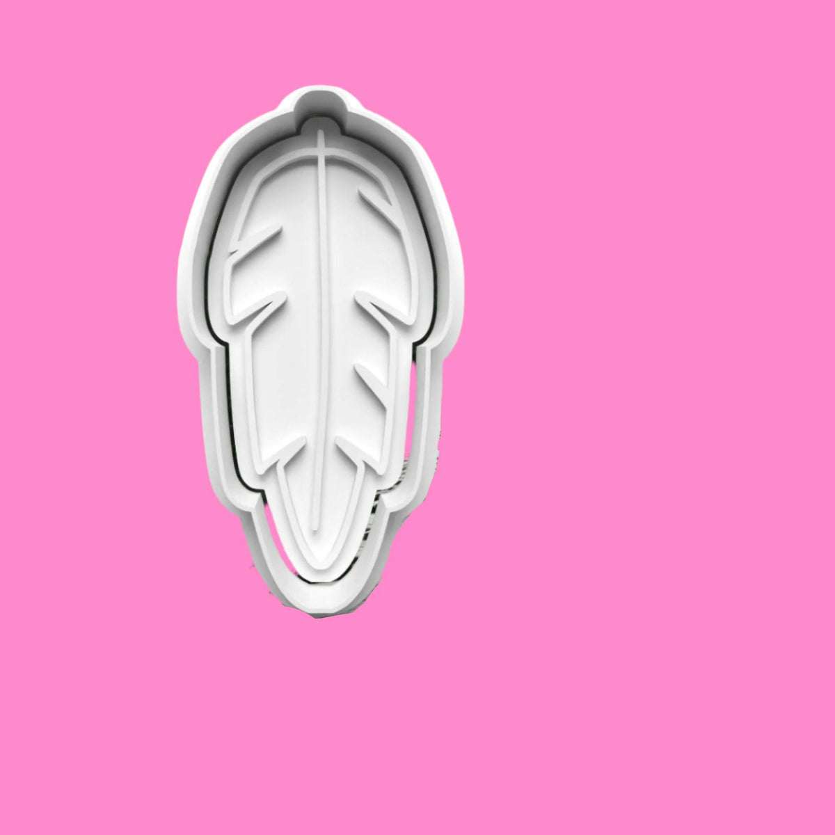 Feather Cookie Cutter and Embosser Stamp Set of 4 in 7cm or 10cm sizes..