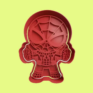 Super Hero Cookie Cutter and Embosser Stamp Set 8cm.