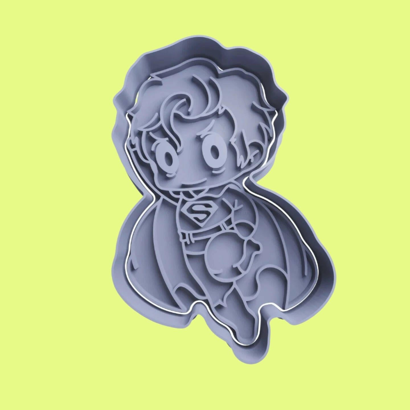 Super Hero Cookie Cutter and Embosser Stamp Set 8cm.