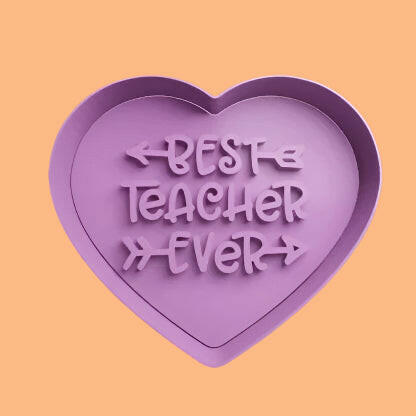 Best Teacher Thank You Embosser and Cookie Cutter Set – Show Your Appreciation Set of 10.