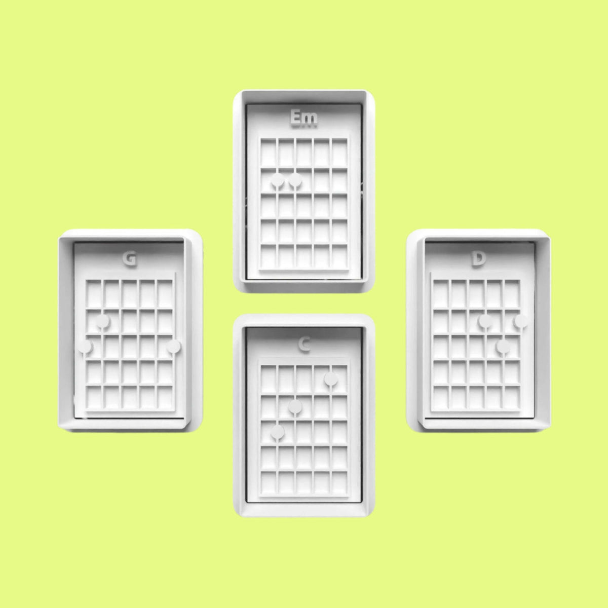 Guitar Chords Cookie Cutter and Embosser Stamp Set in 7cm or 10cm sizes..