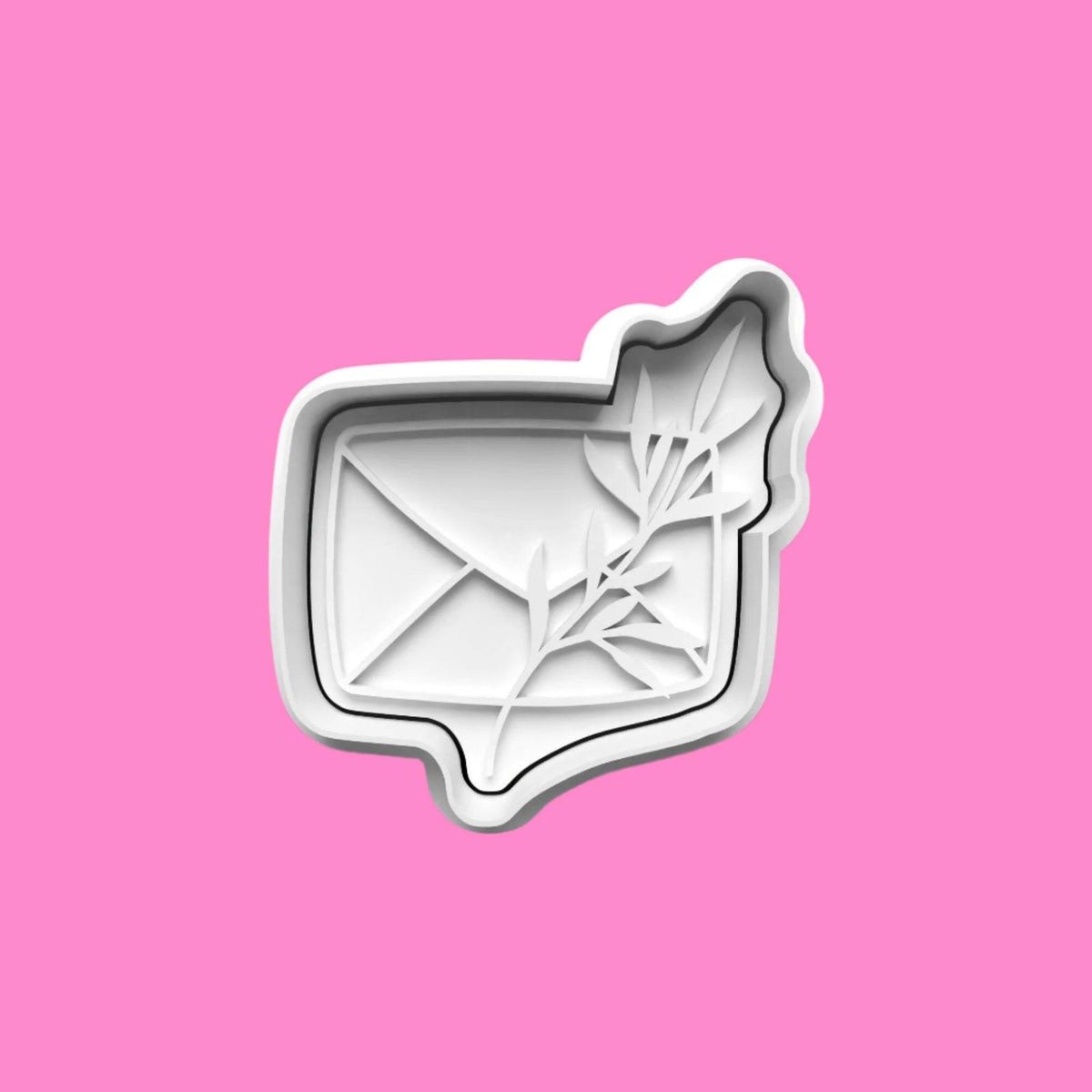 Flower Envelopes Cookie Cutter and Embosser Stamp Set in 7cm or 10cm sizes..