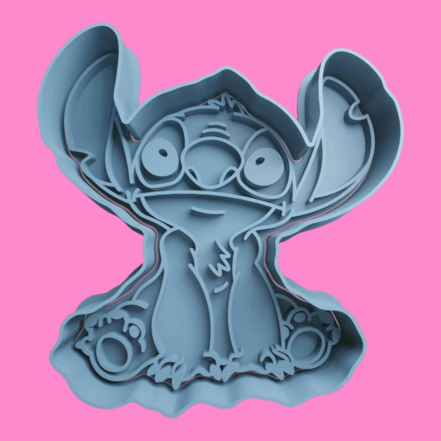 Lilo & Stitch Inspired Cookie Cutter and Embosser Stamp Combo Set - Fun Baking Supplies.