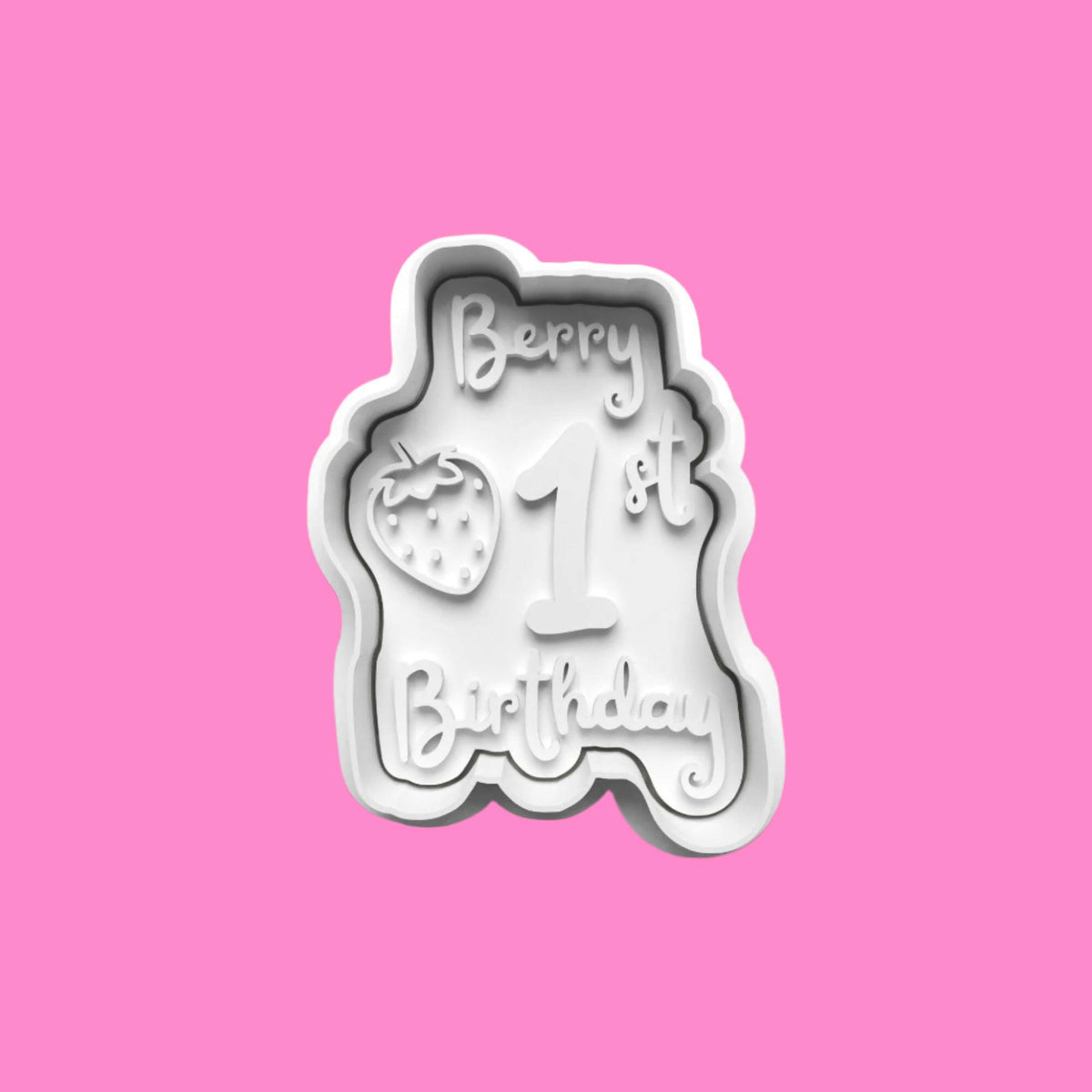 Berry First Birthday Embosser and Cookie Cutter Set – Set of 4.
