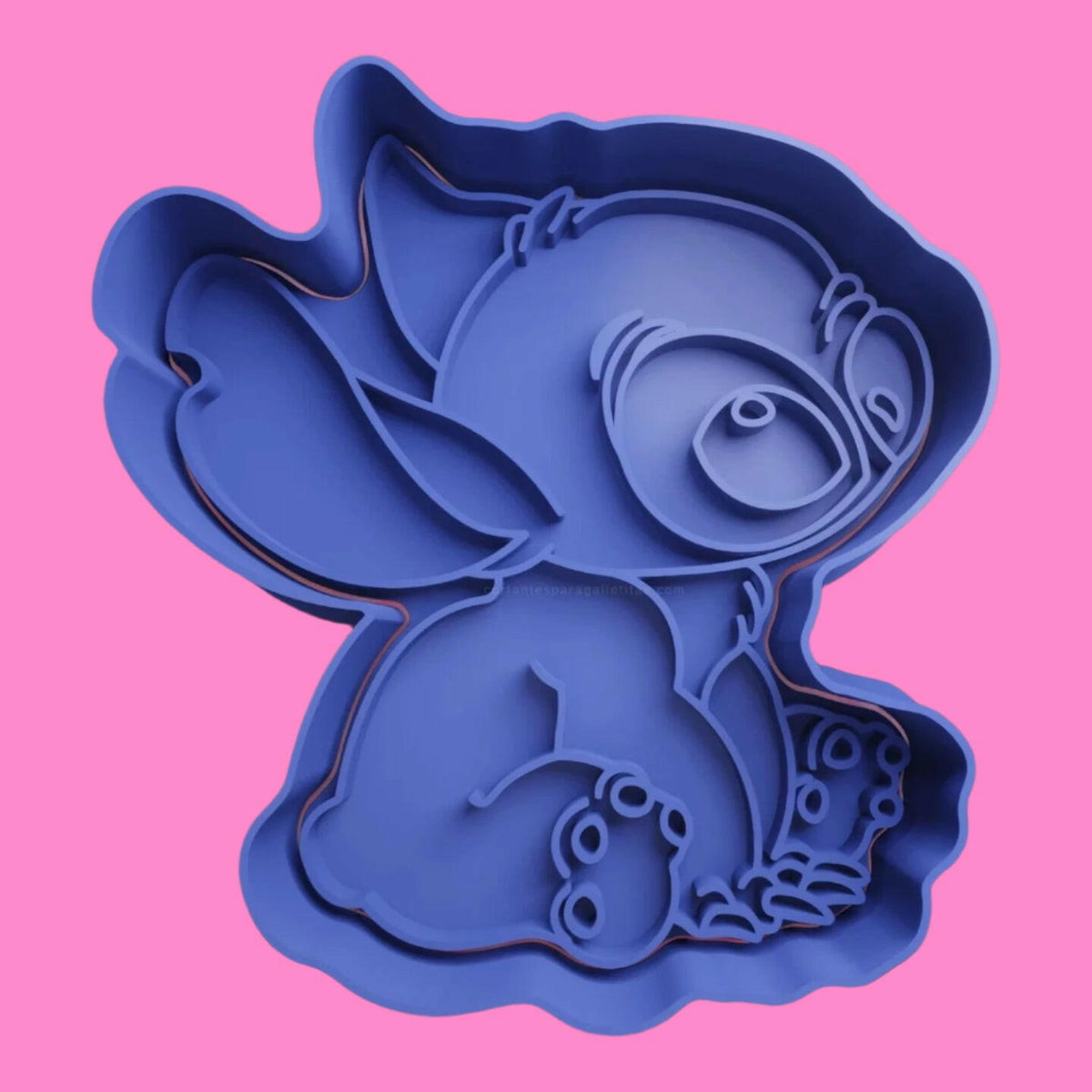 Lilo & Stitch Inspired Cookie Cutter and Embosser Stamp Combo Set - Fun Baking Supplies.