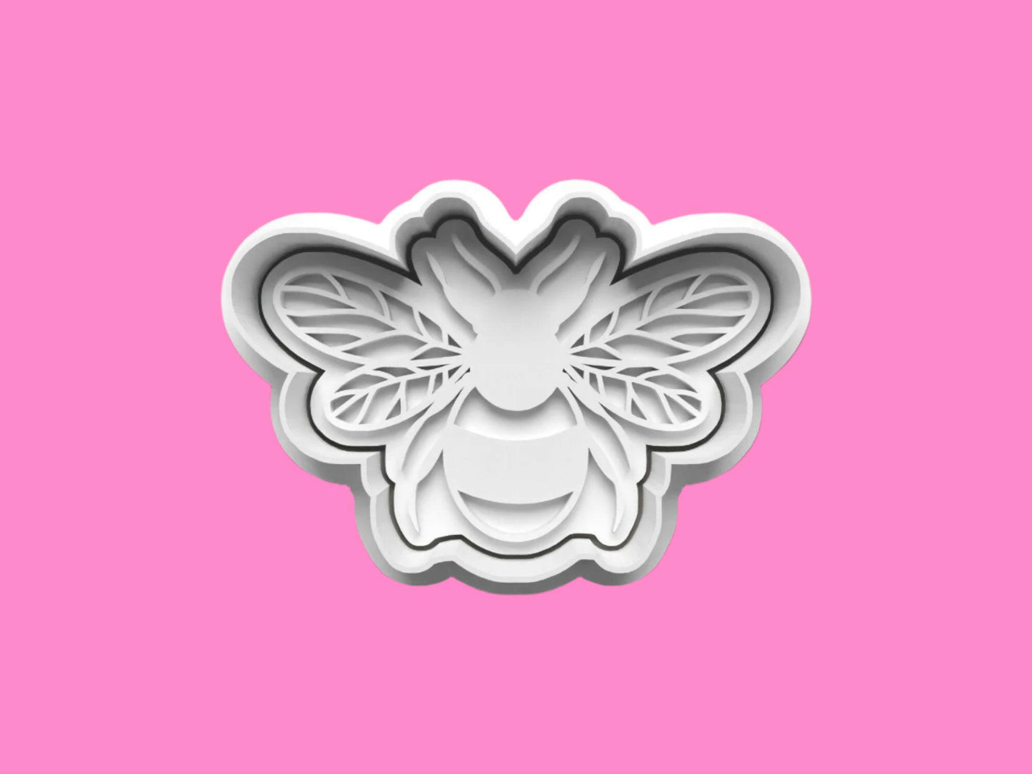 Honey-Bee Design Design Cookie Cutter with Embosser Stamp Set..