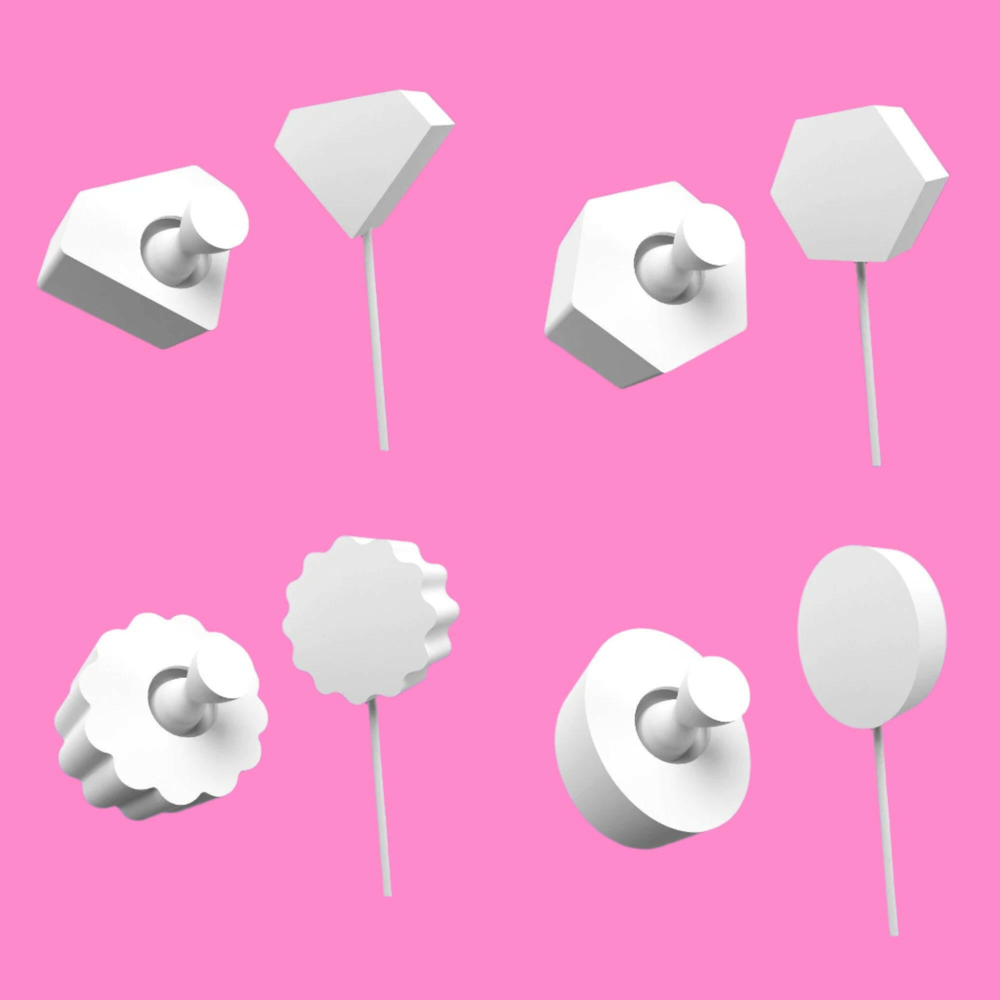 Professional Cake Pop Mold Set 2 - 4 Eco-Friendly PLA Plastic Molds.