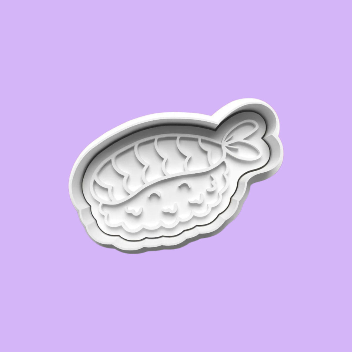 Sushi Cookie Cutter and Embosser Stamp Set in 7cm or 10cm sizes..