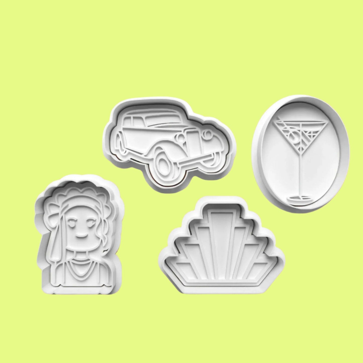 1920s-Themed Embosser and Cookie Cutter – Art Deco Design.