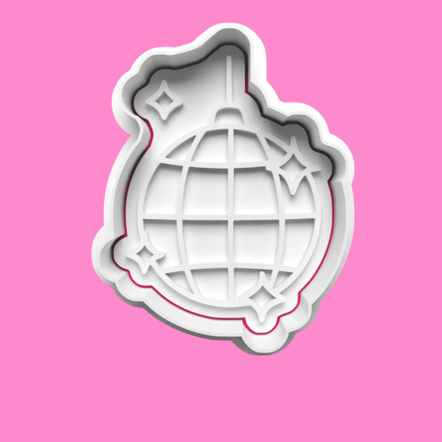 Saturday Night Fever Disco Cookie Cutter and Embosser Stamp Set in 7cm or 10cm sizes..