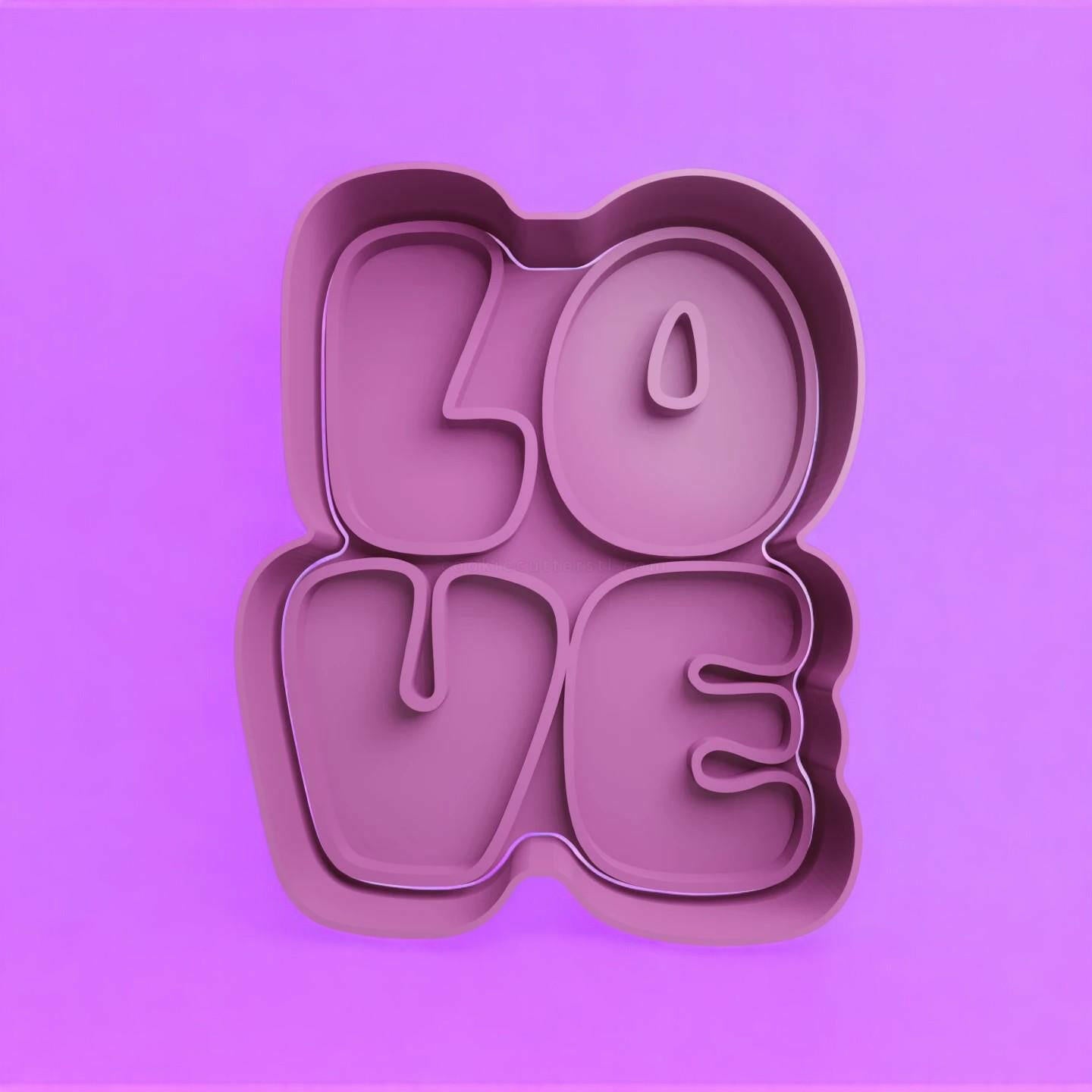 Various Style Love Design Cookie Cutter and Embosser Stamp.